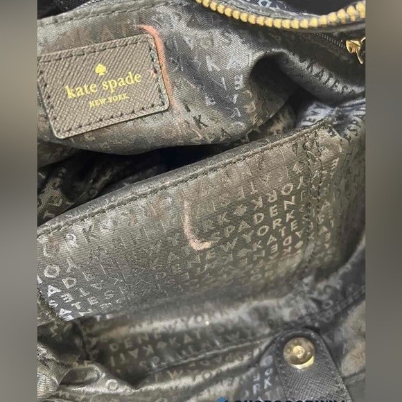 Kate Spade Wilson Road Embellished Alyse Satchel Tote Black Handbag - Picture 9 of 11